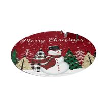 Tapete Redondo Antiderrapante De Boneco De Neve De Natal Para Sala De Estar, Quarto E Decoração De Tapete Redondo Antiderrapante De Boneco De Neve De Natal Para Sala De Estar, Quarto E Decoração De