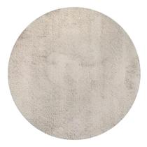 Tapete redondo apolo sala quarto escritorio macio luxo antiderrapante 1,00 cor areia prata textil