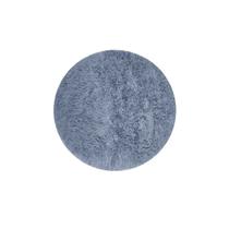 Tapete Redondo Banheiro Quarto Azul Cinza Felpudo Antiderrapante 60cm