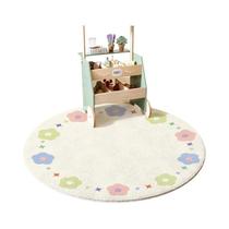 Tapete Redondo Colorido Com Padrão Macio Antiderrapante Quente E Aconchegante Para Decoração De Casa