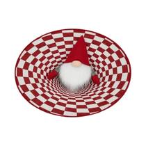 Tapete Redondo De Natal 3D Para Decoração De Lareira, Tapete De Área Para O Natal, Tapete Óptico De