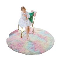 Tapete Redondo De Pelúcia Para Quarto De Meninas, Castelo De Princesa, Tapete Macio E Fofo,