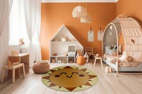 Tapete Redondo Kids Madagascar Sol 125Cm Tapete Redondo Kids Madagascar Sol 125Cm