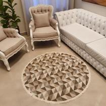 Tapete Redondo Para Sala Centro de Mesa lindo 1,50x1,50 Tapete Redondo Para Sala Centro de Mesa lindo 1,50x1,50