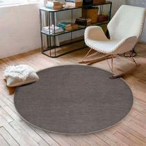 Tapete Redondo Sala Quarto Escritório Antiderrapante 1,20 Lumiere Moderno Pelo Baixo Macio