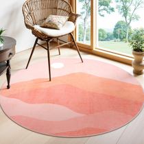 Tapete redondo Sungea Pink Faux Wool 120 cm, antiderrapante, lavável Tapete redondo Sungea Pink Faux Wool 120 cm, antiderrapante, lavável