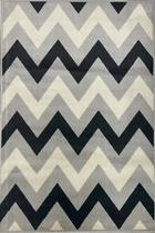 Tapete Renaissance Zigzag Para Sala Quarto 100x150 51 Cinza Tapete Renaissance Zigzag Para Sala Quarto 100x150 51 Cinza