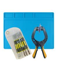 Tapete Reparo Silicone 20x28cm Ventosa Pro + Kit Espátulas