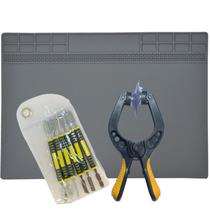 Tapete Reparo Silicone 25x35cm Ventosa Pro + Kit Espátulas