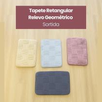 Tapete Retangular Com Relevo Geométrico - Sortida