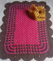 Tapete Retangular em crochê 01 unidade
