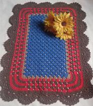 Tapete Retangular em crochê 01 unidade