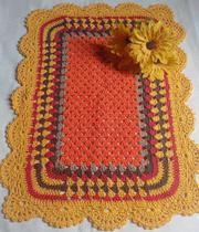 Tapete Retangular em crochê 01 unidade