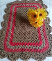 Tapete Retangular em crochê 01 unidade