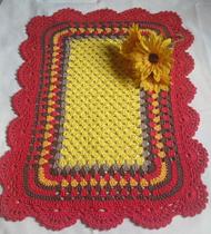 Tapete Retangular em crochê 01 unidade