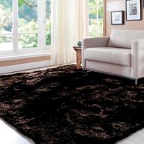 Tapete Retangular Felpudo Charme Casa Dona 150x200cm Preto