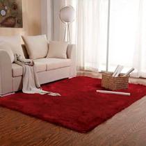 Tapete Retangular Felpudo Charme Casa Dona 200x250cm Vermelho