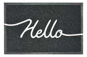 Tapete Retangular Preto 40x60 Cm Hello