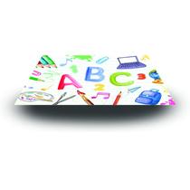 Tapete Retangular Sublimado , ABC, Escola, Tapete quadrado, painel de festa 400x278
