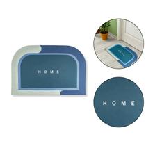 Tapete Reto Modelo Home Azul Entrada Porta Casa Apartamento Antiderrapante Emborrachado Decoração de Ambientes