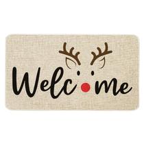 Tapete Roszwtit Christmas Door Door 76x43 cm, antiderrapante