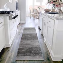 Tapete Runner AMIDA Charcoal Chenille lavável 70x270cm