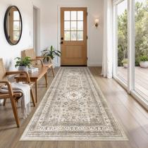 Tapete Runner Cotiled Vintage Bege 80 cm x 240 cm Lavável Tapete Runner Cotiled Vintage Bege 80 cm x 240 cm Lavável