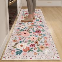 Tapete Runner DUKINO 2x6 para corredor, lavável, antiderrapante, bege
