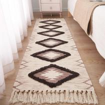 Tapete Runner DXGJOKR Boho lavável 100% algodão 60x180cm marrom Tapete Runner DXGJOKR Boho lavável 100% algodão 60x180cm marrom