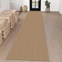 Tapete Runner EARTHALL lavável 90x480 cm de algodão antiderrapante natural