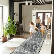Tapete Runner HY HAO YUN LAI, antiderrapante, 2 x 12 pés, lavável, preto