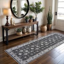 Tapete Runner HY HAO YUN LAI, lavável para corredor, 2 x 6 pés, preto