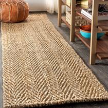 Tapete Runner JONATHAN Y NFR101A-28 Espina Herringbone Jute 2m x 60cm