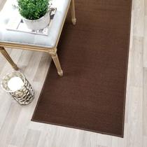 Tapete Runner Kapaqua Brown com forro de borracha antiderrapante com 56 cm de largura