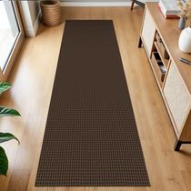Tapete Runner KOZYFLY lavável 100% algodão 60x210 cm marrom avermelhado
