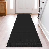 Tapete Runner KOZYFLY lavável 60x210cm preto/cinza carvão
