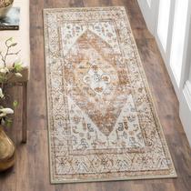 Tapete Runner Lahome Boho, antiderrapante, lavável, poliéster cinza de 2 x 4 pés Tapete Runner Lahome Boho, antiderrapante, lavável, poliéster cinza de 2 x 4 pés