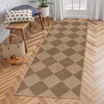Tapete Runner Lahome Checkered Easy Jute 61 x 183 cm, antiderrapante Tapete Runner Lahome Checkered Easy Jute 61 x 183 cm, antiderrapante