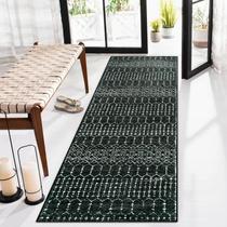 Tapete Runner Lahome Moroccan Black 2x6 antiderrapante e lavável Tapete Runner Lahome Moroccan Black 2x6 antiderrapante e lavável
