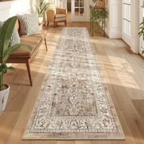 Tapete Runner LOKHOM lavável 2x8 antiderrapante vintage (marrom bege) Tapete Runner LOKHOM lavável 2x8 antiderrapante vintage (marrom bege)