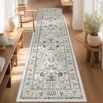 Tapete Runner LOKHOM, lavável, 60x240cm, creme vintage antiderrapante