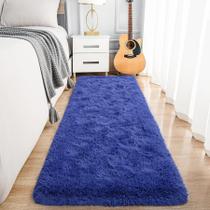 Tapete Runner Noahas azul marinho para corredor de 60 x 180 cm, antiderrapante