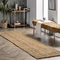Tapete Runner NuLoom Ashli Solid Farmhouse Jute 80 cm x 180 cm