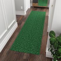 Tapete Runner Ottomanson Solid Design antiderrapante 60x200cm verde