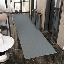 Tapete Runner Ottomanson Solid Design antiderrapante 80x100cm cinza