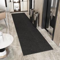 Tapete Runner Ottomanson Solid Design antiderrapante 80x100cm preto