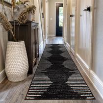 Tapete Runner Rugshop Bohemian Stripe resistente a manchas 80x300cm Tapete Runner Rugshop Bohemian Stripe resistente a manchas 80x300cm