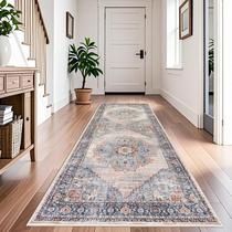 Tapete Runner TOPRUUG Lavável 120x240cm Poliéster Azul