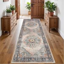 Tapete Runner TOPRUUG Lavável 90x240cm Poliéster Azul