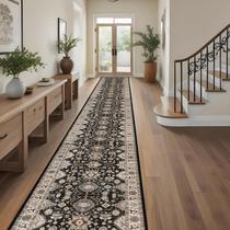 Tapete Runner TOPRUUG Long Hallway 90x760cm Poliéster preto